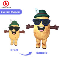 Costume de mascotte gonflable violet personnalisé avec chapeau à pompon pour les fêtes d'anniversaire des enfants