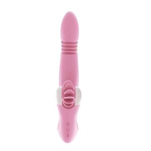 Wiederauf ladbare Kaninchen <span class=keywords><strong>Vibrator</strong></span> Zauberstab Aufsatz 3-Gang Teleskop 10 Modi Zunge lecken Sexspielzeug Heizung Schub Dildo <span class=keywords><strong>Vibrator</strong></span> - Product Image 6