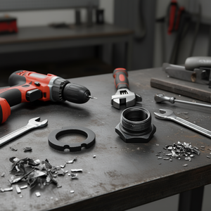 Adaptador para sierras perforadoras para corte de metal, vástago hexagonal de 10 mm, acabado negro - Product Image 3