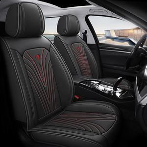 Negro y Rojo Universal Fit barato protector Pvc conjunto completo impermeable Pu cuero cubierta de asiento de coche para <span class=keywords><strong>Toyota</strong></span> Corolla - Product Image 4