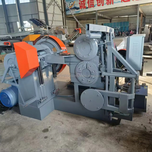 Équipement de recyclage de pneus à haute puissance alimenté par un moteur automatique avec séparateur de fil d'acier et broyeur - Product Image 1