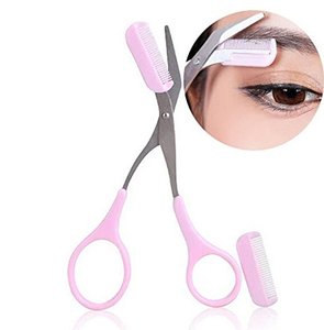 Ciseaux de précision pour sourcils de haute qualité avec peigne, outil de toilettage pour femmes, pour la mise en forme et la coupe des cils - Product Image 1