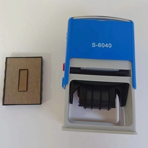 Best Selling 6040D Adjust <strong>Multi</strong> Color Plastic Rectangle <strong>Date</strong> Number Self Inking Rubber <strong>Stamp</strong> with 2 Color Ink Pad.