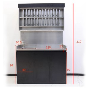 Hair Salon Dyeing Storage Rack Integrated Stainless Steel Storage Cabinet Hair Color Organizer for Barber Shop - Product Image 2