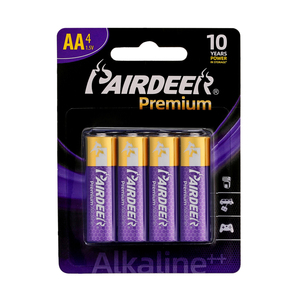 Pairdeer No.5 kẽm mangan lr6up 4B <span class=keywords><strong>1</strong></span>.5V LR6 AM3 AA Alkaline pin khô cho máy ảnh kỹ thuật số - Product Image 2