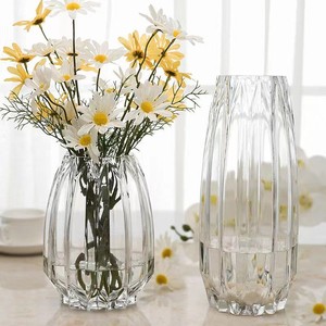 Vase en verre de calibre vintage avec rayures verticales, design créatif, bordure verticale, style Art Déco, pour la décoration intérieure - Vente en gros - Product Image 3