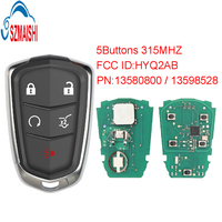 Clé de voiture télécommandée SZMAISHI pour Cadillac SRX Escalade 2015-2019, clé intelligente à 5 boutons HYQ2AB / 315 MHz / avec hayon, vente en gros de clés de voiture