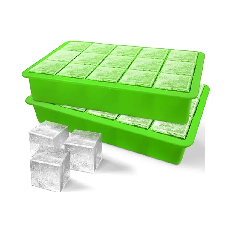 Hot Selling Ice Tube Making Trays Eco-Friendly 15 Grids Square Mold Food Grade Silicone Ice Cube Sticks Molds