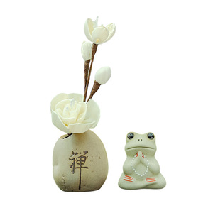 Adorno de Cerámica con Forma de Rana para Coche, con Florero y Difusor de Aroma Zen, para Decoración Interior de Automóviles, Estilo Lindo, Perfume Unisex - Product Image 5