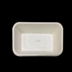 Kingwin Plateau Alimentaire Plateau à Bagasse Canne à Sucre Conteneur à Bagasse Vente en Gros Assiette en Papier Biodégradable Plat Rond Blanc/Plante Naturelle - Product Image 3