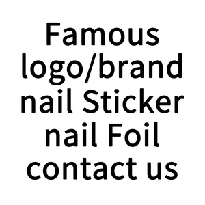 Adesivi per unghie personalizzati produttore 3D Designer di lusso marchio Logo adesivi per decalcomanie per Nail Art