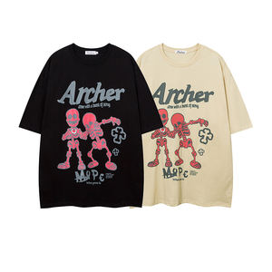 T-shirt Casual Unisex <span class=keywords><strong>di</strong></span> nuovo stile t-shirt con stampa <span class=keywords><strong>di</strong></span> lettere in <span class=keywords><strong>filo</strong></span> spinato ASSC t-shirt girocollo allentata - Product Image 3