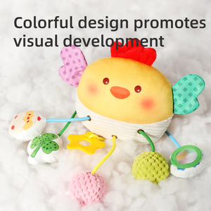 Juguete Sensorial Musical Montessori para Bebés MILI, con Diseño de Pollito, con Cordón para Jalar, Relleno de Algodón PP, 100% Poliéster, para Cochecito/Silla de Auto/Cuna, de 0 a 7 Años - Product Image 6