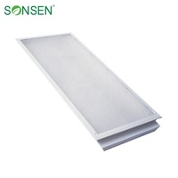 Plafonnier encastré T8 LED 6000K diffuseur transparent 2x4 pieds 1,2 m 3x36W 40W Luminaire tubulaire T5/T8 prismatique minimaliste