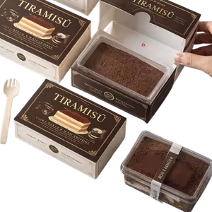 Deluxe Transparent Window <b>Cake</b> <b>Box</b> for Elegant Tiramisu and Pastry Display - Product Image 1