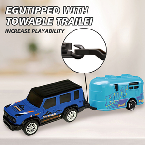 1:64 Scale Remote Control Mini Die-Cast <strong>Car</strong> with Trailer Radio Control Alloy <strong>Cars</strong> RC Die Cast <strong>Car</strong> For Kids - Product Image 4