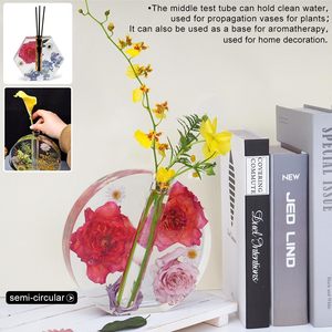 Moule en résine silicone polyvalent pour la fabrication de vases, moule de moulage époxy et plâtre avec tubes de fleurs pour fleuriste et décoration intérieure - Product Image 4