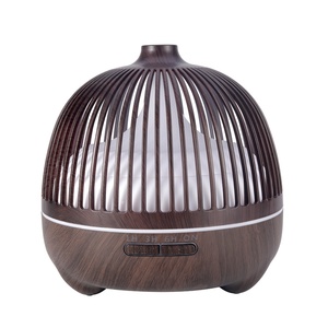 Humidificateur ultrasonique au design spécial, diffuseur d'aromathérapie, humidificateur d'arôme miniature en bois pour usage domestique avec télécommande - Product Image 1