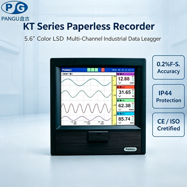 Pangu KT600 Industrial Grade Paperless Recorder Featuring Universal Multi Channel Inputs