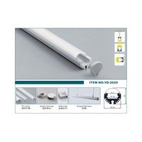 Profilé en aluminium LED de diamètre 20mm Profil LED suspendu montrant un éclairage de 60 ou 120 degrés pour la décoration de la maison