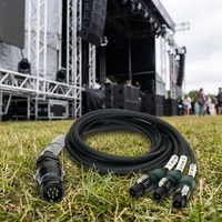 Adaptateur de câble haut-parleur PA-COM 8p mâle un-vers-trois, répartiteur 3 voies avec garantie de 3 mois pour l'audio professionnel