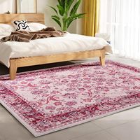 Tapis tribal bohème personnalisé, géométrique abstrait, doux, lavable, antidérapant pour salon et chambre, vente en gros OEM