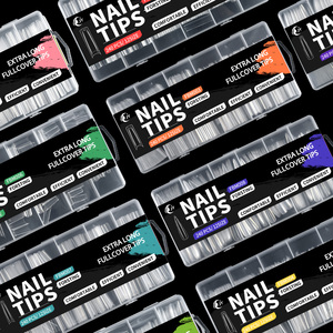 Unhas Artificiais JIEYU 240pcs Conjunto de Pontas de Unhas Acrílicas Francesas de Cobertura Total PMMA com Padrão Quadrado - Product Image 1