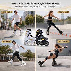 Patins <span class=keywords><strong>à</strong></span> roulettes pour adultes unisexes, patins <span class=keywords><strong>à</strong></span> roulettes professionnels de style freestyle, patins <span class=keywords><strong>à</strong></span> roulettes en toile, patins <span class=keywords><strong>à</strong></span> <span class=keywords><strong>glace</strong></span> - Product Image 2