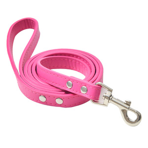 Pet Leash Adjustable PU Leather <b>Dog</b> Cat Harness Walking Lead Monochrome Style Small Medium Large Size - Product Image 5