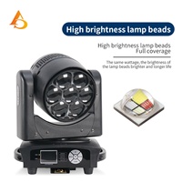 Lampu Sorot Bergerak LED 7*40w Mini Zoom Wash Moving Head Dmx Effect Laser Light Produk Baru