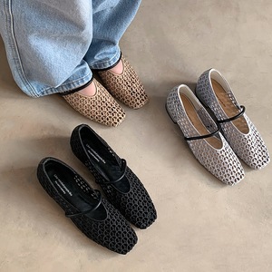 XINZI pioggia estate Hallow Out scarpe da balletto Mary Janes tessuto in vera pelle 2cm tacco basso donne treccia <span class=keywords><strong>ballerine</strong></span> per le signore - Product Image 3