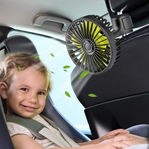 Ventilateurs de siège auto USB Ventilateur de refroidissement de voiture électrique 5V USB pour siège arrière pour bébé enfants passagers Plastique alimenté par USB uniquement sans batterie - Product Image 3