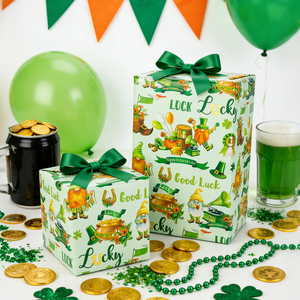 Papel de embalaje original verde de doble cara con revestimiento de aluminio para el Día de San Patricio - Product Image 5