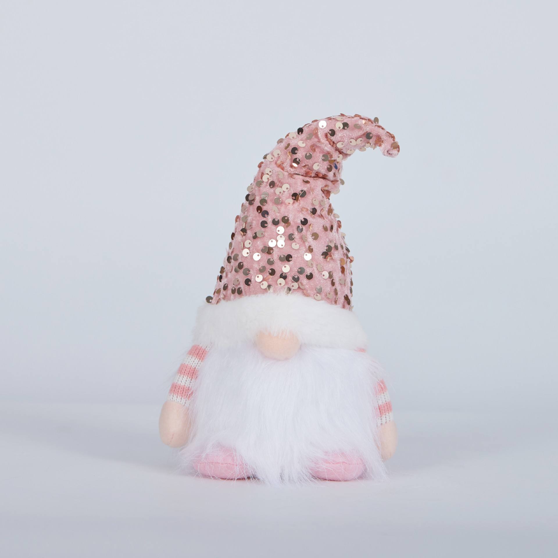 Sequins with lights faceless doll pink color