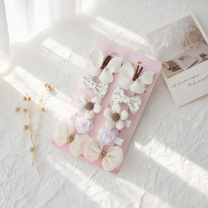 Juego <span class=keywords><strong>de</strong></span> 5 Piezas <span class=keywords><strong>de</strong></span> Horquillas para el Cabello con Lazo, Hechas a Mano, para Niñas, Accesorios para el Cabello, Horquillas Bonitas y Elegantes - Product Image 2