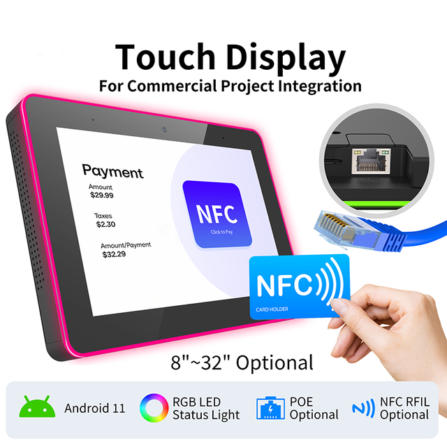 Wall Mounted 10.1 Inch Rockchip RK3568 Android 11 New RJ45 POE NFC Tablet for Room Booking Hotel Home Meeting Conference Control