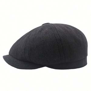 Casquette Gavroche en Twill de Coton Grande Taille 8 Panneaux Couleur Unie pour Hommes Printemps-Été Extérieur – Vente en Gros - Product Image 3