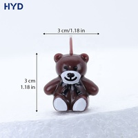 Velas de Parafina en Forma de Oso, Hechas a Mano, Ecológicas, No Tóxicas, Sin Aroma, para Cumpleaños, Bodas, Fiestas de Pascua