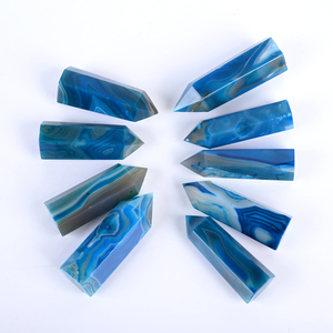 Offre Spéciale Pierres de Guérison en Cristal Pierres et Cristaux Naturels Polis à la Main Tour de Cristal en Agate Bleue - Product Image 2