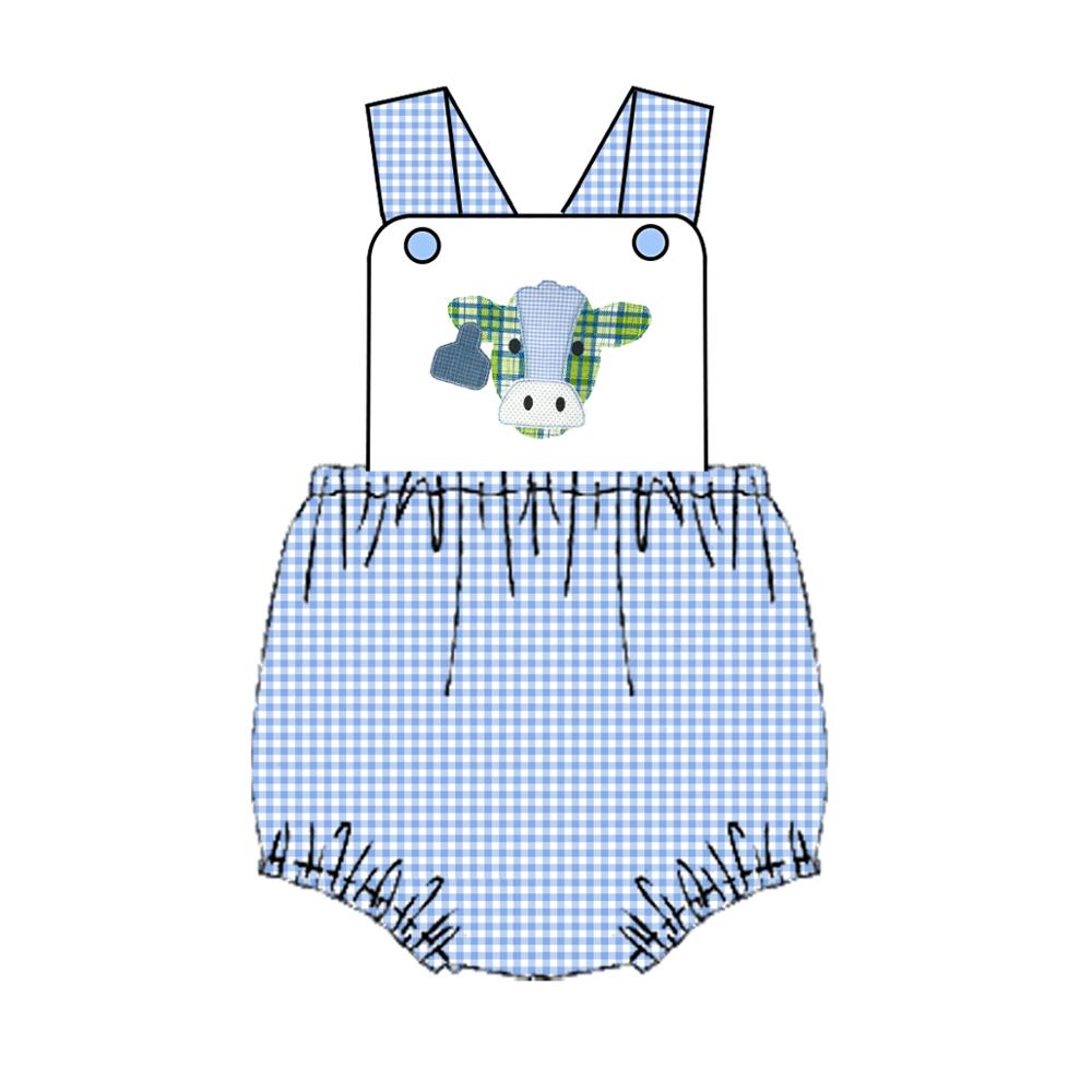 2020 Новое поступление, весенний хлопковый комбинезон для маленьких мальчиков с аппликацией из пузырьков