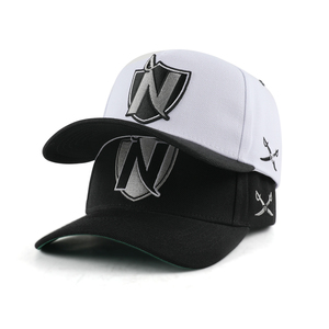 Gorras de Béisbol Unisex de Algodón de 5 Paneles de Alta Calidad al por Mayor, Logotipo Bordado en 3D Personalizado, Visera Curva de Dos Tonos - Product Image 2