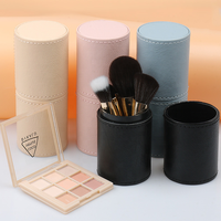 Taille de voyage bidon en cuir PU sac cosmétique organisateur de brosse de maquillage étanche pour fond de teint Blush fard à paupières porte-pinceaux