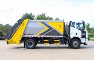 รถบรรทุกขยะอัดแบบมีล้อเลื่อน 4x2 ของจีน FAW ขนาด 9 ลูกบาศก์เมตร พร้อมเครื่องยนต์และปั๊ม จากโรงงานสุขาภิบาล - Product Image 3