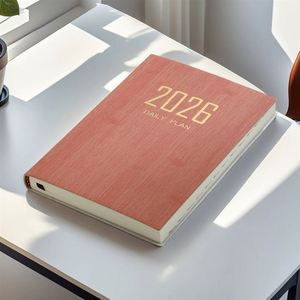 2026 Custom <b>A5</b> Daily Weekly <b>Diary</b> Planner Notebook Private Label Soft Cover PU Leather Annual Calendar Schedule Book Notebooks - Product Image 4