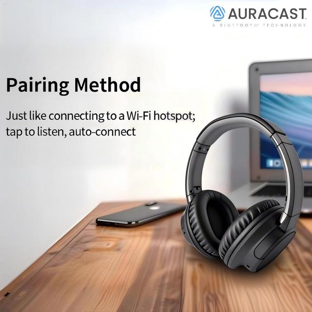 BH682G Auracast BT on Ear Headphone BT6.0 LE Audio Multi-Device Broadcasting Ultra-Low Delay 35Hrs Playtime Museums Broadcasts