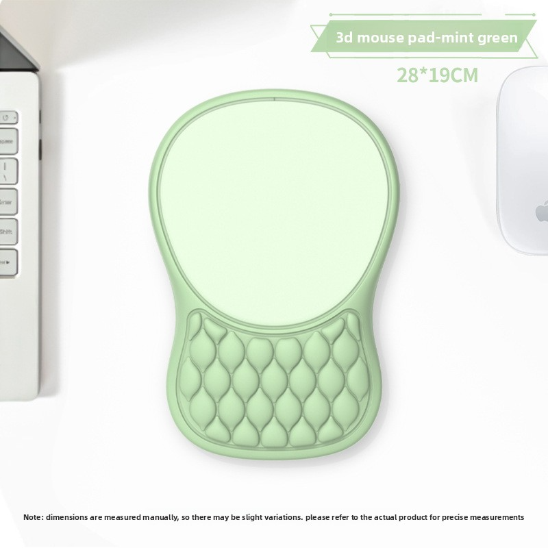 Tapis de souris stéréo 3D-vert menthe