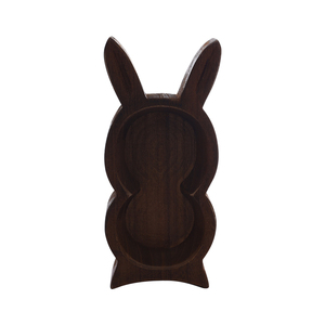 Forher hình dạng thỏ bằng gỗ bột Bát bán buôn cổ nhỏ bằng gỗ nến Bát Tay Chạm Khắc cho trang trí nội thất, mộc mạc bát - Product Image 3