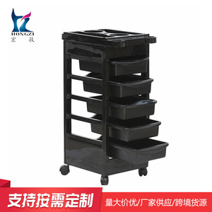 Chariot de Salon Hongzi Noir à 4 Roues, Chariot de Coiffure Commercial Durable - Product Image 2