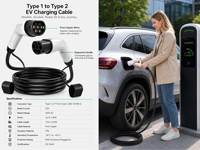 Kit de décharge d'adaptateur V2L compatible avec les véhicules BYD V2L, prise Mennekes Type 2, alimentation externe, verrouillage de sécurité et lumière LED
