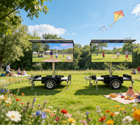 Camion publicitaire mobile extérieur JCT EF4W avec écran LED P3/P4/P5 pour mur vidéo publicitaire pour événements de Noël